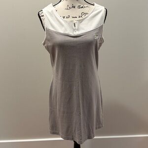 Fila Sleeveless Gray and White Dress